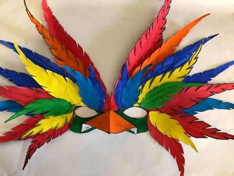 Parrot Mask, Bird Wings Costume, Mardi Gra, Crumbl Cookies, Theater Design, Bird Costume, Paper Crowns, Bird Wings, Theatre Design