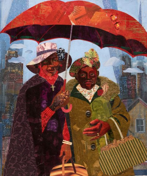 Euka Holmes Caribbean Art, There's No Place Like Home, Collage Art Projects, Afrocentric Art, No Place Like Home, African American Art, Black Artists, Vibrant Art, Black Women Art