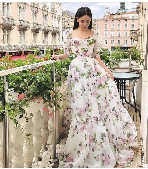 Enchanted Garden Prom Dress, Enchanted Garden Prom, Garden Prom Dress, Garden Prom Dresses, Dress Aesthetic Vintage, Organza Maxi Dress, Dresses Ruffles, Pink Check Dress, Dresses Western