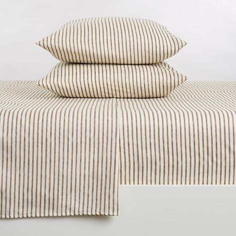 Amazon.com: Great Bay Home 4-Piece Queen Size Stripe Microfiber Sheet Set | Ultra-Soft, Brushed Bedding Sheets & Pillowcases | Wrinkle Free, Comfortable, All-Season Bed Sheets (Queen, Taupe) : Home & Kitchen Microfiber Bed Sheets, Bedroom Updates, Queen Sheets, Floral Duvet Cover, Striped Sheets, Sheet Sets Full, Twin Sheets, Twin Sheet Sets, King Sheet Sets