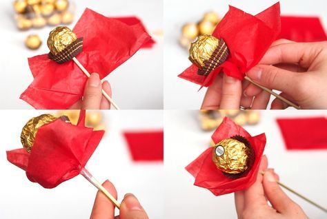 Bouquet Chocolate, Cake Pop Bouquet, Chocolate Flowers Bouquet, Food Bouquet, Chocolate Bouquet Diy, Candy Bouquet Diy, Bouquet Tutorial, Candy Flowers, Sweet Bouquet