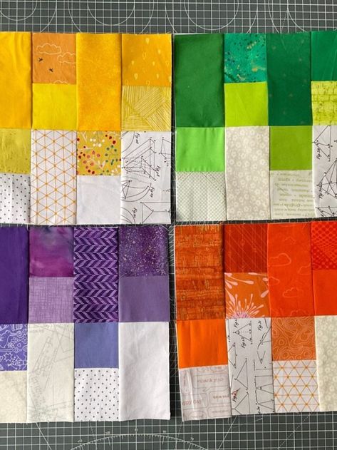 Easy Quilt Block Pattern for 2.5″ Strips Story - Scrap Fabric Love 2.5 Inch Strip Quilt Patterns, Crochet Therapy, Strip Quilt Patterns, Quarter Inch Seam, Pieced Quilts, Easy Quilt, Scrap Quilt Patterns, Christmas Runner, Scrap Quilt