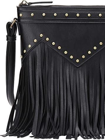 Fringe Crossbody Purse, Faux Cowhide, Fringe Handbags, Fringe Crossbody Bag, Vegan Purses, Fringe Purse, Fringe Jacket, Black Fringe, Leather Fringe