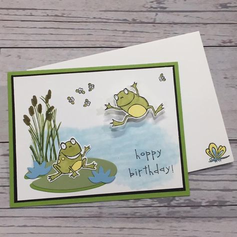 Frog Cards, Mary Fish, Stampin Pretty, Birthday Sentiments, Spring Projects, A Frog, Animal Cards, Pretty Cards, Card Kit