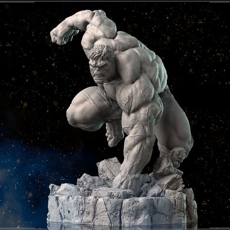 "Hulk Charger HFS" by Alejandro Pereira Hulk Artwork, 남성 근육, Hulk Art, Anatomy Sculpture, The Incredible Hulk, Human Anatomy Art, Phase 4, Hulk Marvel, Character Poses