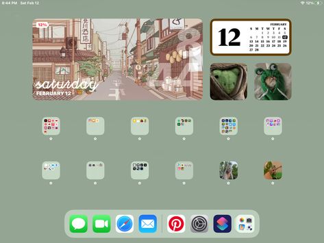 Ipad Mini Homescreen Layout, Minimalist Ipad Layout, Ipad Os 16 Homescreen, Ipados 16 Homescreen, Ipad Setup Aesthetic Homescreen, Ipad Ios 16 Homescreen, Ipad Setup Homescreen, Tablet Homescreen Ideas, Ipad Theme Ideas Aesthetic