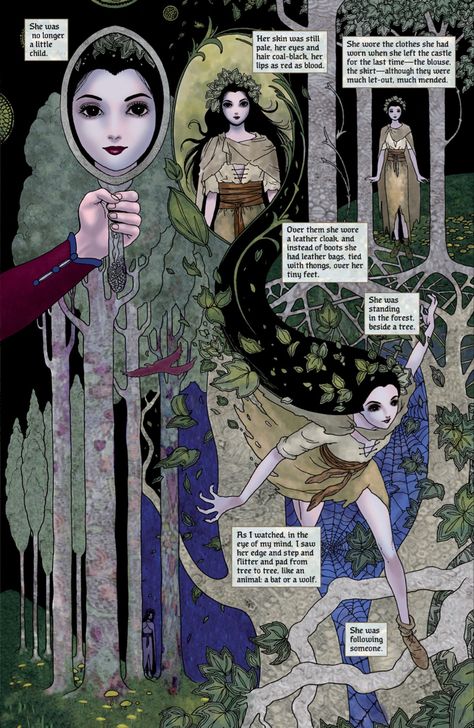 Snow Glass Apples, Neil Gaiman Art, Fairytale Comic, Harry Clarke, White Fairy, Noir Movie, Disney Princess Art, Witch Aesthetic, Neil Gaiman