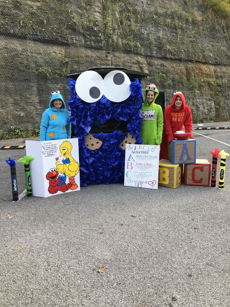 Trunk Or Treat Ideas For Cars For Church Cookie Monster, Trunk Or Treat Ideas Sesame Street, Cookie Monster Truck Or Treat Ideas, Elmo Trunk Or Treat, Trunk Or Treat Sesame Street, Sesame Street Trunk Or Treat Ideas, Cookie Monster Truck Or Treat, Sesame Street Trunk Or Treat, Cookie Monster Trunk Or Treat