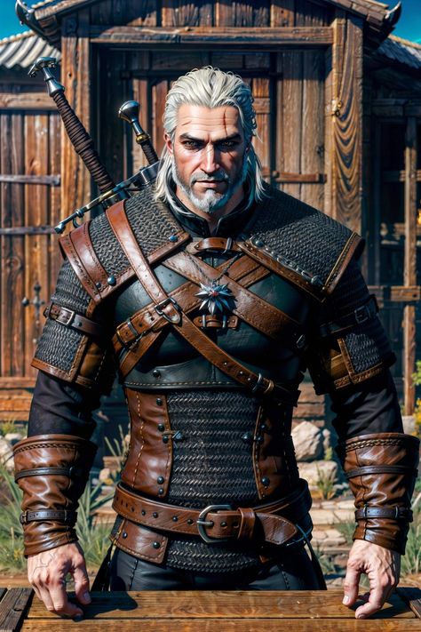 Geralt Witcher 3, Witcher 3 Armor, Witcher Armor, Witcher Monsters, Famous Warriors, The Witcher Wild Hunt, Witcher Art, The Last Wish, Geralt Of Rivia