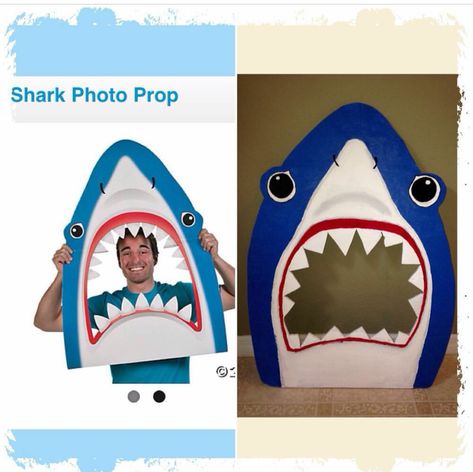 Shark Photo Booth, Mermaid Photo Props, Left Shark, Shark Week Party, Pirate Room, Shark Photos, Shark Themed Birthday Party, Photo Booth Prop, Fishing Party