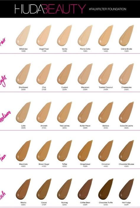 HUDA BEAUTY #FauxFilter Foundation - Chai 210B Foundation Match, Neutral Skin Tone, Foundation Swatches, Coral Lipstick, How To Match Foundation, Cool Skin Tone, Perfect Complexion, Foundation Shades, Foundation Makeup