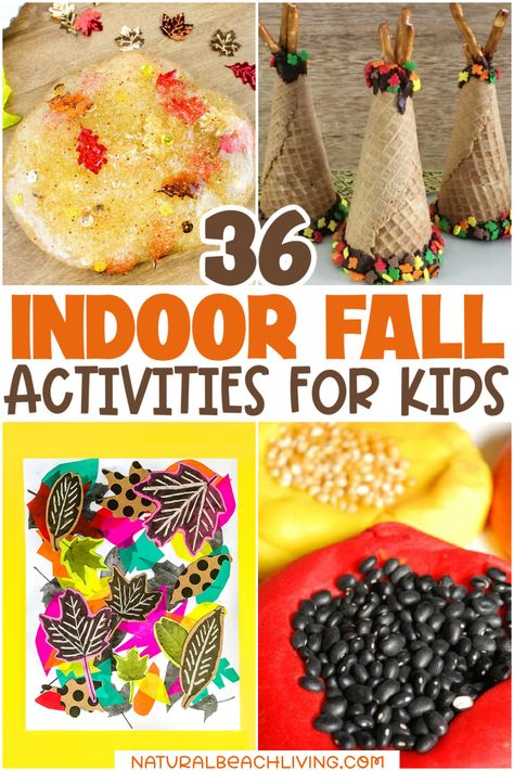 These Fall Indoor Activities will bring the joy of this lovely season inside. Find over 36 ideas for ways you can spend time with your kids indoors during the fall. Hopefully, these will help inspire you to plan fall activities for your weekend or add these to a fall theme week. Fall Fun Friday Activities, Classroom Fall Activities, November School Age Activities, Fun Fall School Activities, Fall Playdate Ideas, Fall Activities For Classroom, Fall Break Activities, Fall Fun Day Activities, School Age Activities Daycare Fall