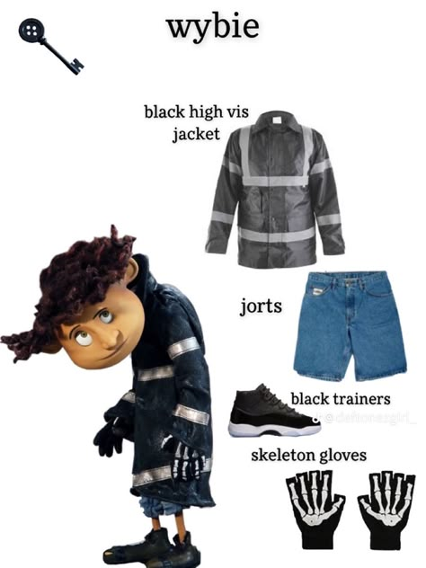 Wyborn Lovat Coraline Costume, Whybee Coraline, Whybee From Coraline Costume, Scientist Hairstyle, Good Costume Ideas, Wybie Cosplay, Halloween Costume Ideas For Boys, Coraline And Wybie Costume, Wybie Costume