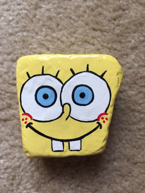 Square Rock Painting Ideas, Cartoon Painted Rocks, Stone Pictures Pebble Art, Rock Painting Tutorial, Diy Rock Art, Stone Art Painting, Painted Rocks Kids, Flower Art Drawing, Painted Rocks Craft