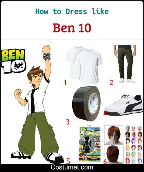 Ben 10 Costume for Cosplay & Halloween 2022 Cargo Pants Black And White, Ben 10 Costume, Cartoon Halloween Costumes, Cosplay Costumes For Men, Easy Cosplay, Cargo Pants Black, Military Cargo Pants, Hot Halloween Outfits, Cartoon Cosplay