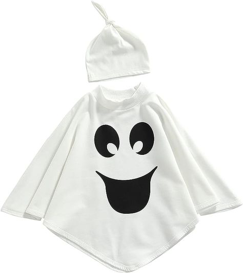 Amazon.com: Lamuusaa Toddler Kid Baby Girls Boys Halloween Costume White Ghost Smile Cape Cloak Fancy Party Cosplay with Hat : Clothing, Shoes & Jewelry Halloween Costumes Ghost, Boys Halloween Costumes, Halloween Cloak, Halloween Capes, Baby Boy Halloween, Ghost Halloween Costume, Costume Clothes, Boy Halloween, Baby Kostüm