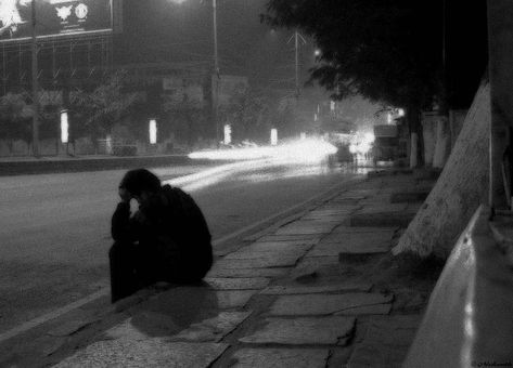 Lonely Man | View On Black it was like 11pm nd was walkin do… | Flickr