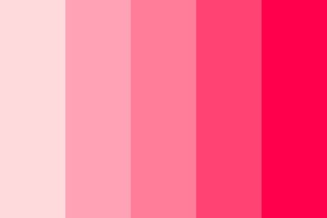 Candy Red color palette Red Branding, Desi Design, Azalea Color, Peach Color Palettes, Pink Color Palette, Colour Shades, Pink Color Schemes, Red Colour Palette, Pink Palette