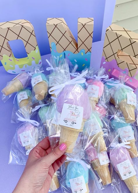 Two Scoops Is Better Than One, Three Year Old Ice Cream Birthday Party, Sweet Themed Birthday Party Food, I've Cream Birthday Party Theme, Ice Cream Party Favours, Ice Cream Birthday Party Crafts, Four Ever Sweet Party Favors, Sweet Sassy Birthday Party, Sweet One Birthday Party Favors