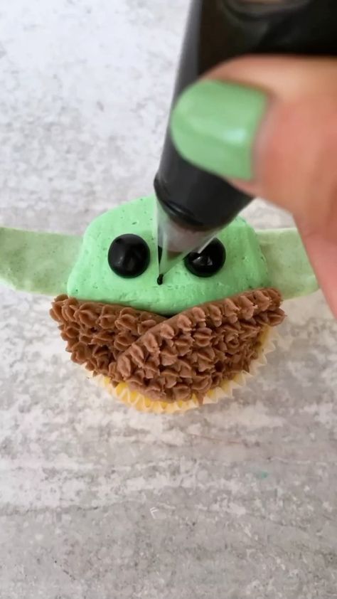 Song a Day • Baby Yoda Yoda Cupcakes, Grogu Cupcakes, Baby Yoda Smash Cake, Mandalorian Cupcakes, Baby Yoda Cupcakes, Baby Yoda Cake, Yoda Cake, Lego Star Wars Party, Star Wars Cupcakes