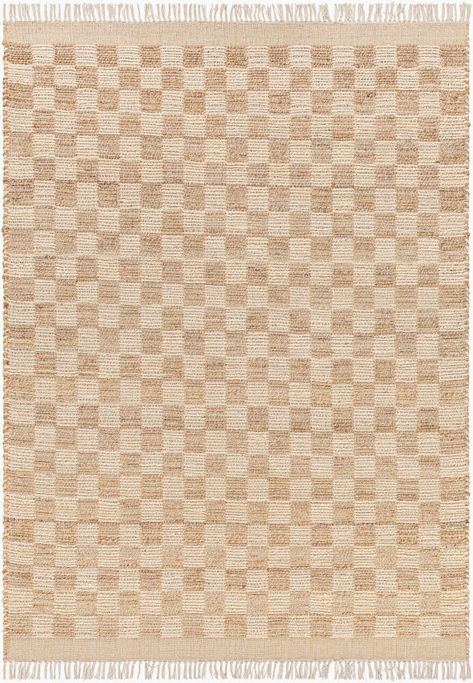 DMA-2300 - Surya | Rugs, Lighting, Pillows, Wall Decor, Accent Furniture, Decorative Accents, Throws, Bedding Jute Area Rugs, Checkered Rug, Surya Rugs, Rug Brown, Dark Beige, Brown Area Rugs, Natural Jute, Jute Rug, Cotton Rug