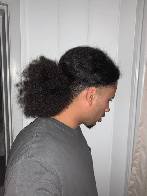 Black Man Ponytail, 4c Natural Hairstyles Men, Mens Twists, Mens Haircuts Thick Hair, Ponytail Haircut, Male Hairstyle, Man Ponytail, Mens Twists Hairstyles, Fade Haircut Designs