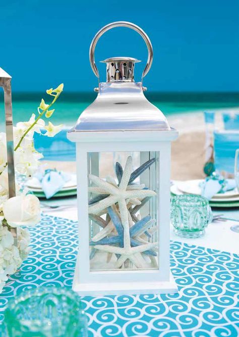 Apartment 2023, Beach Centerpieces, Sea Things, Beach Wedding Decorations Reception, Beach Wedding Centerpieces, Rustic Wedding Decorations, Lantern Centerpieces, Beach Wedding Decorations, Beach Wedding Favors