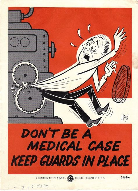 #vintage #industrial #safetyfirst  Find top 3 tips on designing safer industrial #machines. bit.ly/2gbtieb Vintage Safety Posters, Industrial Safety Poster Drawing, Safety First Poster, Workplace Safety Slogans, Safety Quotes, Health And Safety Poster, Safety Slogans, National Safety, Safety Week