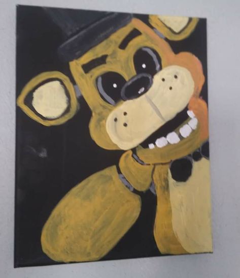 for my son Fnaf Painting, Fnaf Crafts, Fnaf Fanart, Cute Paintings, My Son, Drawing Ideas, Painting & Drawing, Paintings, Fan Art