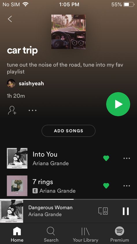 Car Trip Aesthetic, Spotify Playlist Names Ideas, Spotify Playlist Names, Aesthetic Playlist, Song Lists, Playlist Names Ideas, Trip Aesthetic, Ariana Grande Dangerous Woman, Playlist Names