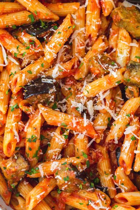 Eggplant Parm Pasta, Pasta Sauce With Eggplant, Eggplant Pasta Vegan, Eggplant In Tomato Sauce, Eggplant With Pasta Recipes, Eggplant Pasta Sauce Recipe, Eggplant Tomato Sauce, Eggplant Sauce For Pasta, Eggplant And Pasta Recipes