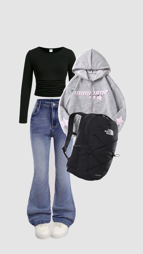 outfit 4 school School Birthday Outfit Ideas, What To Wear On A Cold Day To School, Outfit Ideas For 14yrs Old Girl, Outfit Ideas 6th Grade, Tuesday Outfit School, 5th Grade Outfits For School, Middle School Fits, Outfits To Wear To The Mall, Shein School Outfits