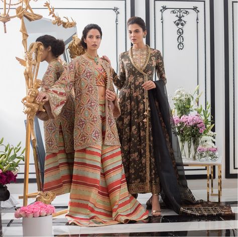 Sania Maskatiya Official on Instagram: “Sania Maskatiya's formal collection 2020 for the festive season ahead beautifully encapsulates the feeling of eminence, joy and opulence in…” Sania Maskatiya, Angrakha Style, Festive Season, Festival Season, Kimono Top, Saree, Festival, Feelings, On Instagram