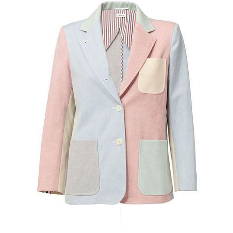 Thom Browne Colour Block Blazer (50275 TWD) ❤ liked on Polyvore featuring outerwear, jackets, blazers, multicolour, multi colored jacket, colorful blazers jackets, colorful jackets, colorful blazers and color block jacket Colorful Blazers, Abaya Designs Latest, Colorblock Jacket, Diy Fabric Jewellery, Colorful Jacket, Future Clothes, Color Block Jacket, Abaya Designs, Blazer Designs