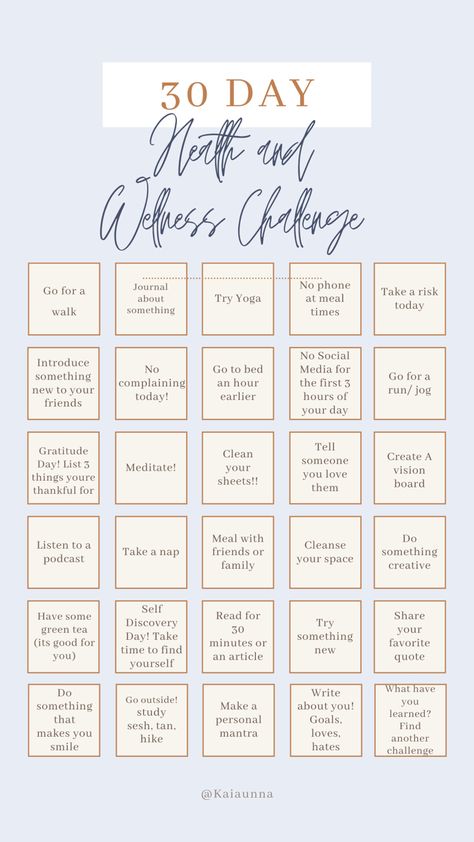 Wellness Month Ideas, Self Care Timetable, Wellness And Self Care, Health Goals List, Self Care Chart, Self Care Month, Self Care Questions, Self Care Schedule, 30 Days Challenge Self Care