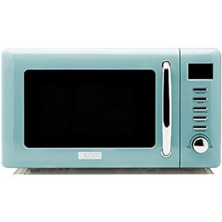 Amazon.com: Galanz GLCMKZ09GNR09 Retro Countertop Microwave Oven with Auto Cook & Reheat, Defrost, Quick Start Functions, Easy Clean with Glass Turntable, Pull Handle.9 cu ft, Green : Home & Kitchen Blue Microwave, Oven Kitchen, Countertop Microwave Oven, Countertop Microwave, Kitchen Oven, Kitchen Appliance, Microwave Oven, Pull Handle, Easy Clean