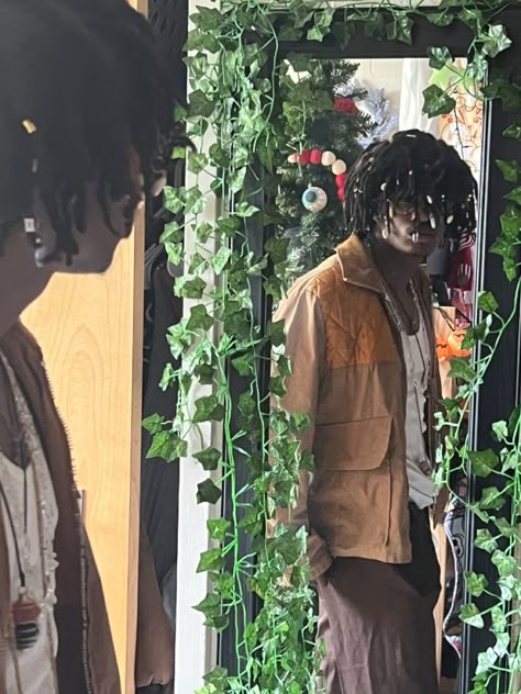 Etheral Outfit Men, Earthy Guys, Earthy Black Aesthetic, Earthy Man, Earthy Boy Outfits, Earthy Aesthetic Outfits Men, Earthy Aesthetic Men, Masc Boho Outfits, Earthy Men Aesthetic