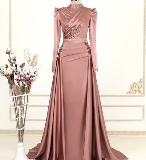 Hijabi Gowns, Baju Kahwin, Muslim Evening Dresses, Modest Evening Dress, Gowns Dresses Elegant, Soiree Dress, Mode Abaya, Fancy Dresses Long, Modest Dresses Casual