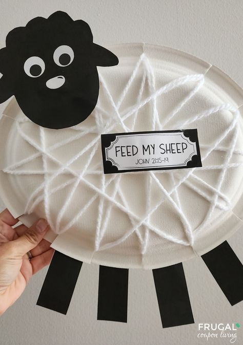 Feed My Sheep Bible Craft | Printable Paper Plate Sheep Craft for Kids | John 21:15-19 Sunday School Activity | Digital DownloadIntroduce your children to the powerful lesson of John 21:15-19 with our engaging "Feed My Sheep" craft set! This hands-on activity allows kids to create their own adorable sheep using a paper plate, white yarn, and our easy-to-follow printable templates. With both black and white sheep included, this craft is perfect for teaching about the importance of caring for others, just as Jesus instructed Peter. The set also includes a kid-friendly summary of the Bible passage, making it an ideal addition to Sunday School, homeschooling, or any faith-based activity.What’s Included in the Bible Craft Set: Printable templates for creating both a black sheep and a white shee Feed My Sheep Craft, Shepherd Crafts For Kids Sunday School, Sheep Crafts Preschool, Christian Crafts For Kids Easy, Easy Sunday School Crafts, Paper Plate Sheep, John 21, Sheep Craft, Kids Church Activities