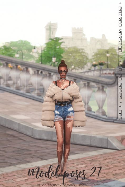 Model poses 27 |Pose Pack & CAS| | helgatisha on Patreon Pose Female, 4 Poses, Sims 4 Expansions, High Fashion Models, Fashion Model Poses, Sitting Poses, Sims 4 Cas, Insta Models, Sims 4 Cc Finds