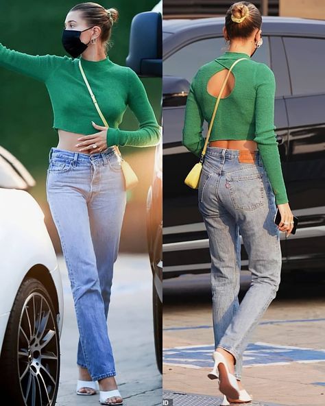 Hailey Baldwin Jeans, Hailey Style, Zoe Kravitz Style, Low Cut Jeans, Hailey Bieber Outfits, Hailey Rhode, Hailey Baldwin Style, Style Muse, Sofia Richie