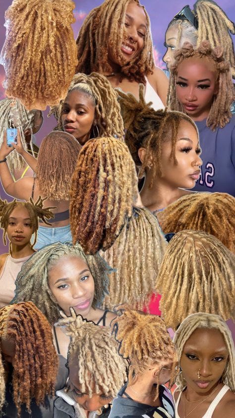 When the time is right and the locs are strong  we going blonde 💖 Blonde Locs, Going Blonde, Short Locs Hairstyles, Dyed Hair Inspiration, Girls Hairstyles Braids, Locs Hairstyles, Loc Styles, Eyelash Extensions, Locs