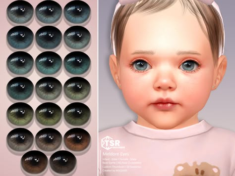 The Sims Resource - Meldore Eyes Sims 4 Infant Eyes, Baby Eyebrows, The Sims 4 Baby, Little Sims, Sims 4 Infant Cc, Sims 4 Eyes, Toddler Cc Sims 4, Sims 4 Face, Sims 4 Infants