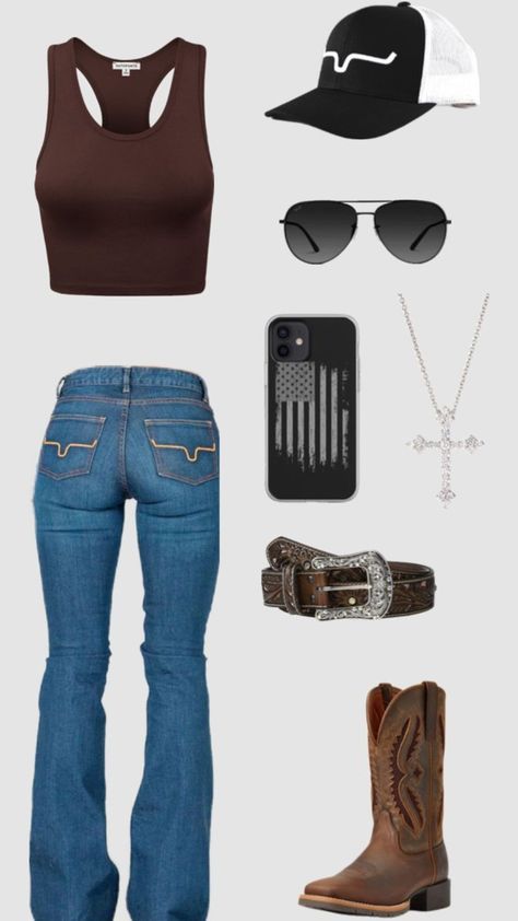 Teen Western Outfits, Jeans Western Outfits, Western Outfit Summer, Country Girl Outfits Summer, Country Outfits Summer, Mexican Fits, Country Girl Outfits, Summer Western Outfits, Summer Cowgirl Outfits