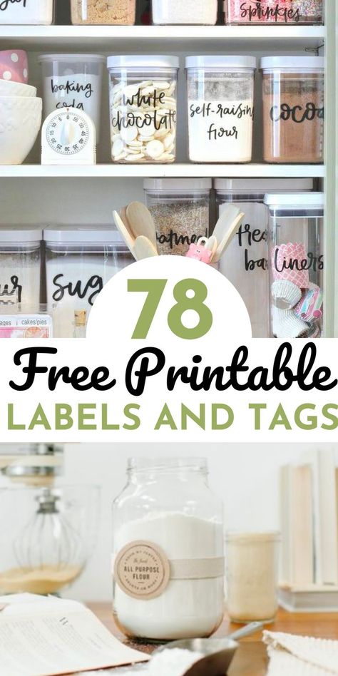 How to make printable tags with free printable labels to organize your home beautifully. Use these free printable labels for jars, food, luggage tags, gifts, boxes, and boxes in all shapes and sizes. The possibilities are limitless of what you can do with these free labels and tags, and it’s amazing how they can help organize and enrich your life! {{wink}} So, print out some fun labels and tags and start organizing! {{knuckle bumps}} Farmhouse Pantry Labels, Free Pantry Labels, Labels Printables Free Templates, Labels For Jars, Printable Label Templates, Labels For Kids, Homemade Bubbles, Gifts Boxes, Canning Labels