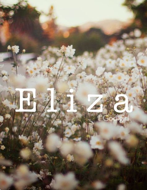 Eliza / Hebrew: joyful (by Samantha Harrington) Eliza Name Meaning, Eliza Name, Girl Names With E, E Names, Uncommon Names, Baby Names Girl, New Baby Names, Names For Characters