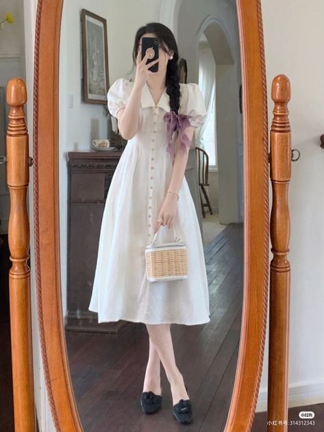 Ulzzang Girl Dress, Japanese Fashion Summer, Aesthetic Korean Fashion, Korea Dress, Fashion Outfit Ideas, Girls Dress Outfits, Aesthetic Korean, Trendy Dress Outfits, Fashion Illustration Dresses