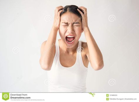 Woman Screaming, Facial, Stock Photos