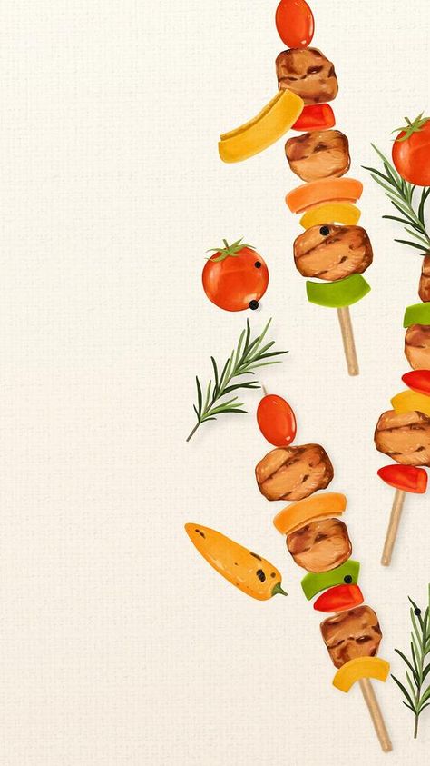 Bbq Background Wallpaper, Bbq Wallpaper, Bbq Background, Food Border, Minimalist Iphone Wallpaper, Bbq Sticks, Wallpaper Food, Border Background, Beige Minimalist