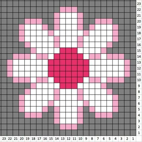 Daisy Afghan, Crochet Grid Patterns, Pixel Flower, Crochet C2c Pattern, Crochet Grid, Grid Patterns, Baby Daisy, Daisy Daisy, Graph Crochet